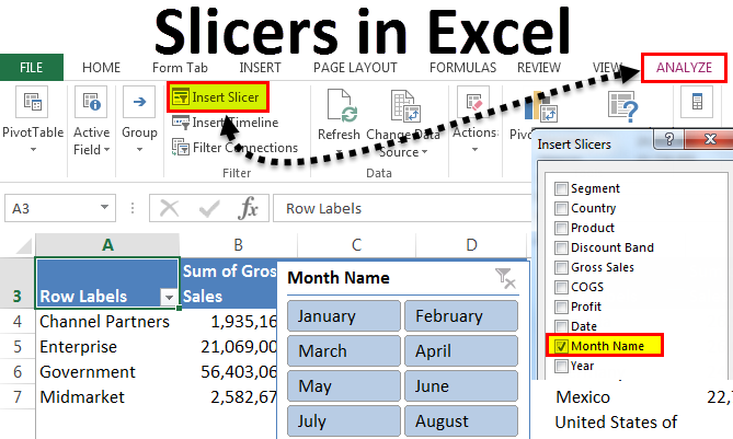 add slicer in excel 2013